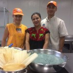 Loreta Ruiz (center) runs La Vegana Mexicana, a food pop-up based in Southern California, with her children, Loreta Sierra (left) and Luis Sierra.